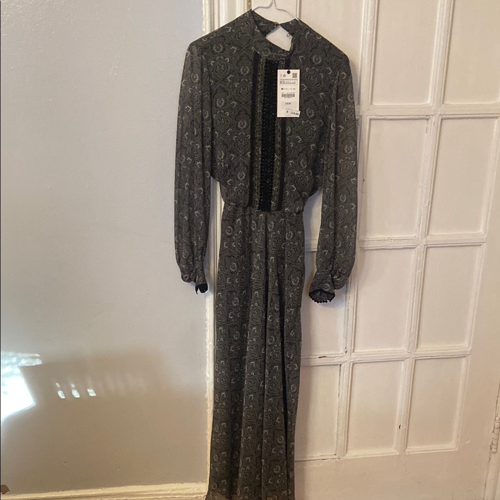 Zara Black Long Sleeve Dress